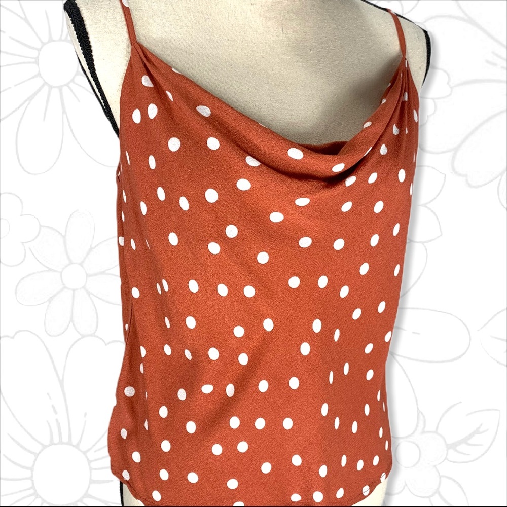 Elodie Polka Dot Cami Tank - Sz Med - EUC!